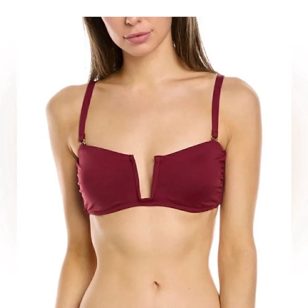 Andie Swim Cartagena Bikini Swim Top Size Small V-Neck Bandeau